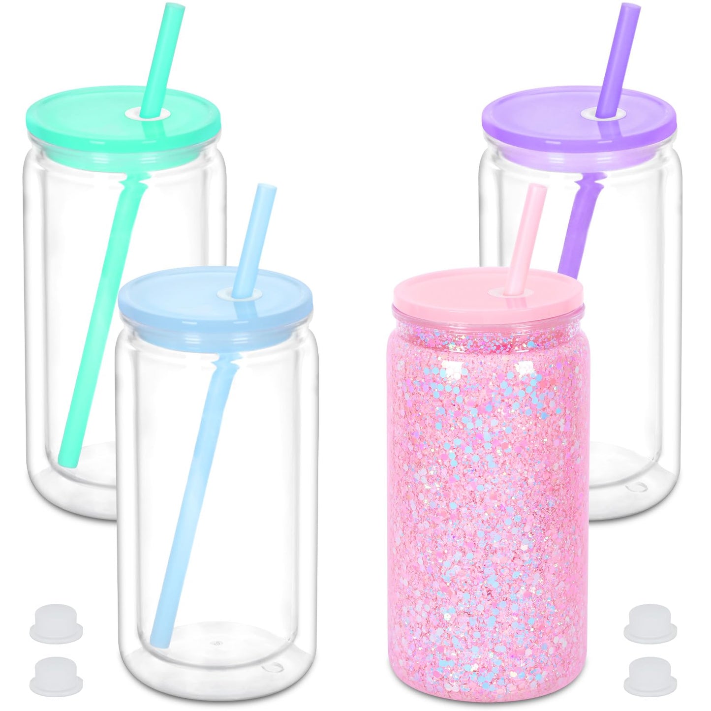 16 ounce snowglobe tumbler